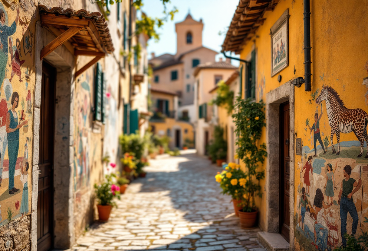 Panorama di Aielli con arte e natura abruzzese