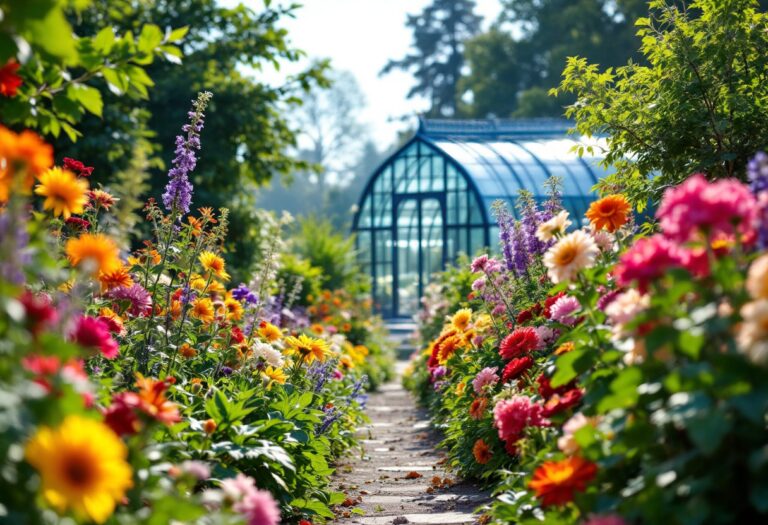 Un giardino fiorito con animali a Modena