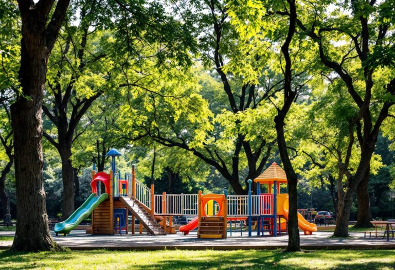 Bambini che si divertono in un parco di Roma