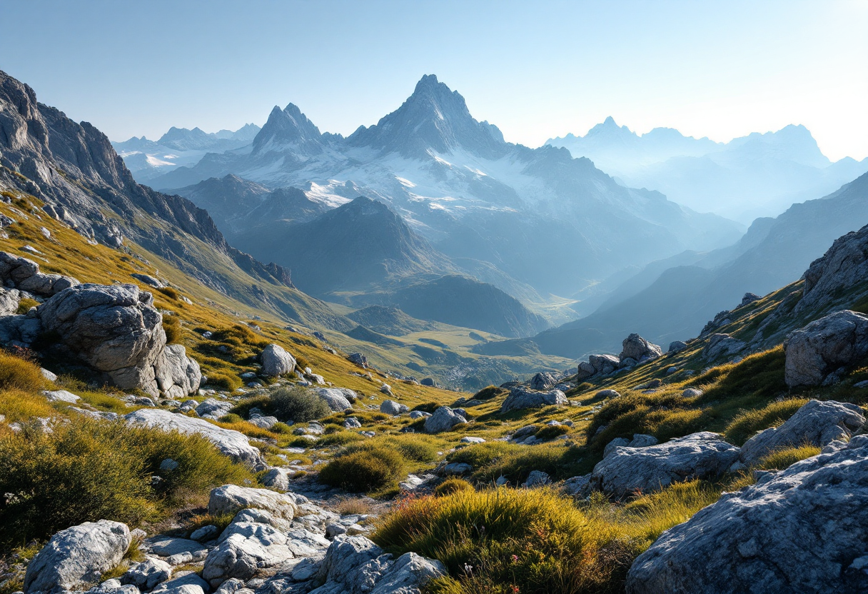 Panorama delle montagne e tradizioni della Valsesia