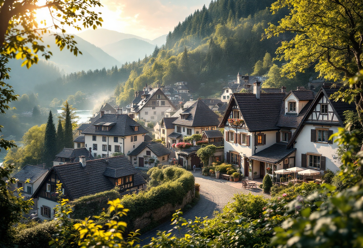 Scorci dei borghi più belli d'Europa