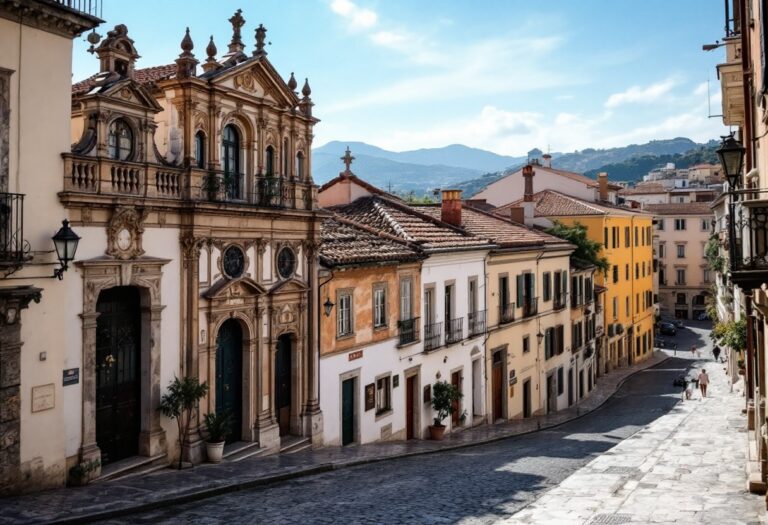 Vista panoramica di un borgo siciliano affascinante