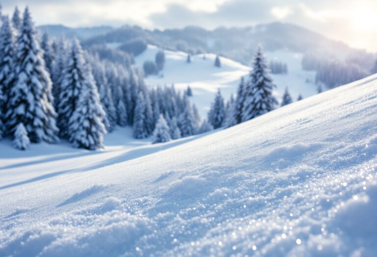 Panorama invernale di Bressanone con sport e natura