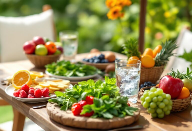 Immagine di piatti freschi per una dieta disintossicante