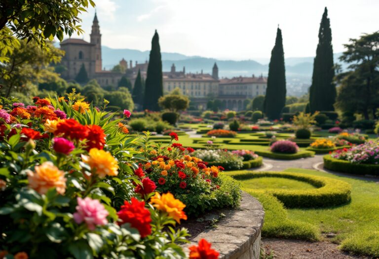 Vista panoramica del Giardino Bardini a Firenze