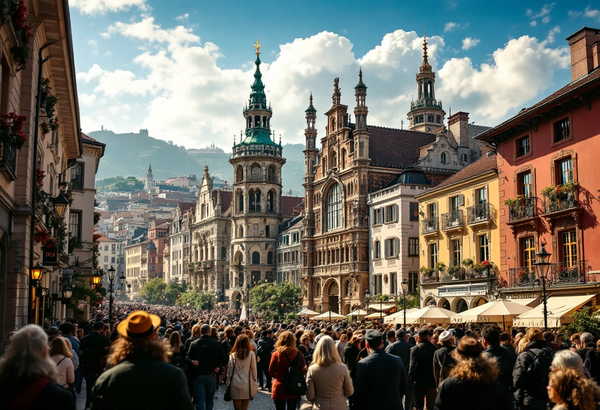 Guida turistica che esplora cultura e pace