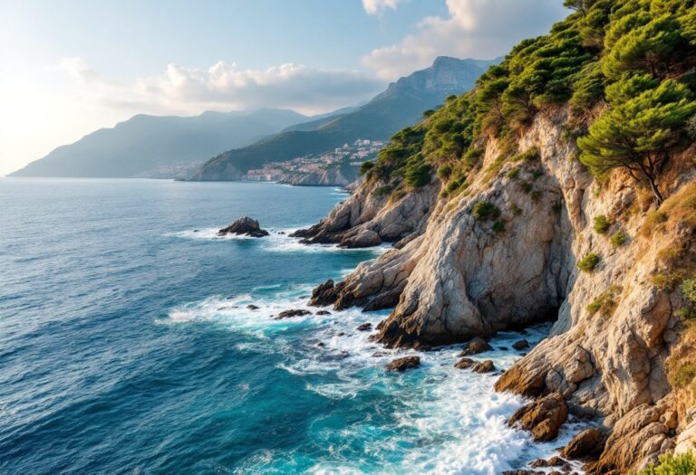 Panorama di La Spezia con il mare e le montagne