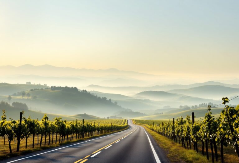 Panorama della strada più bella d'Italia in Lombardia