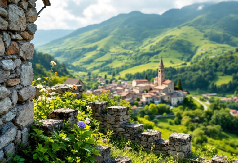 Panorama delle strade pittoresche italiane