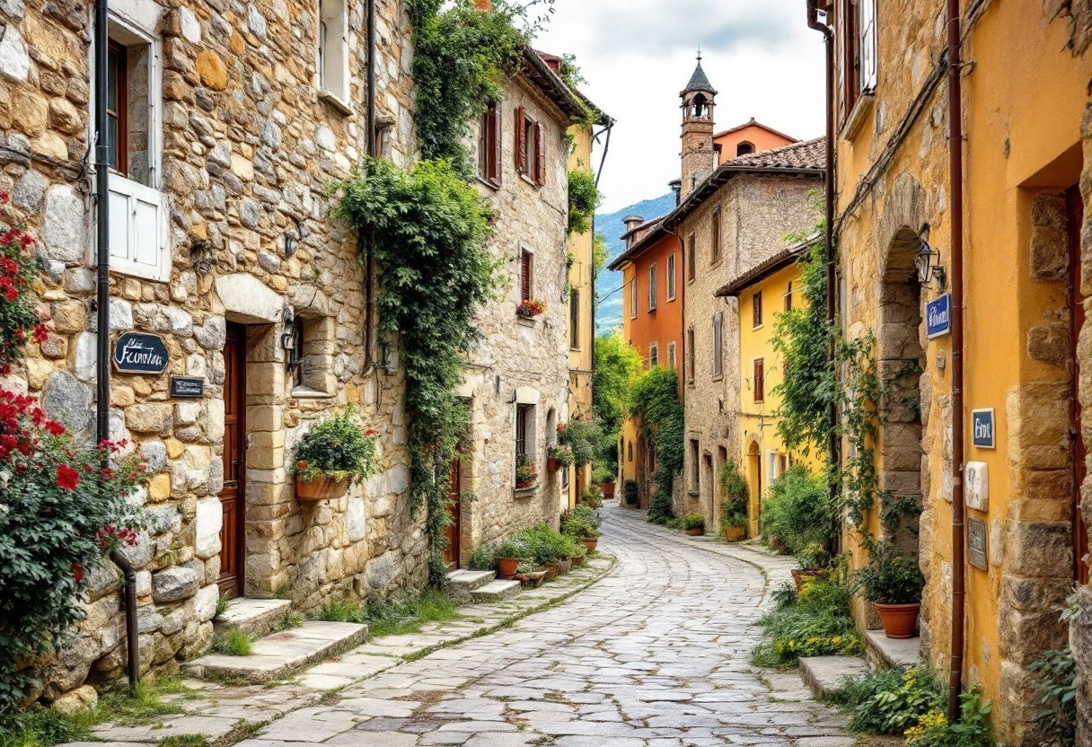 Panorama delle strade pittoresche italiane