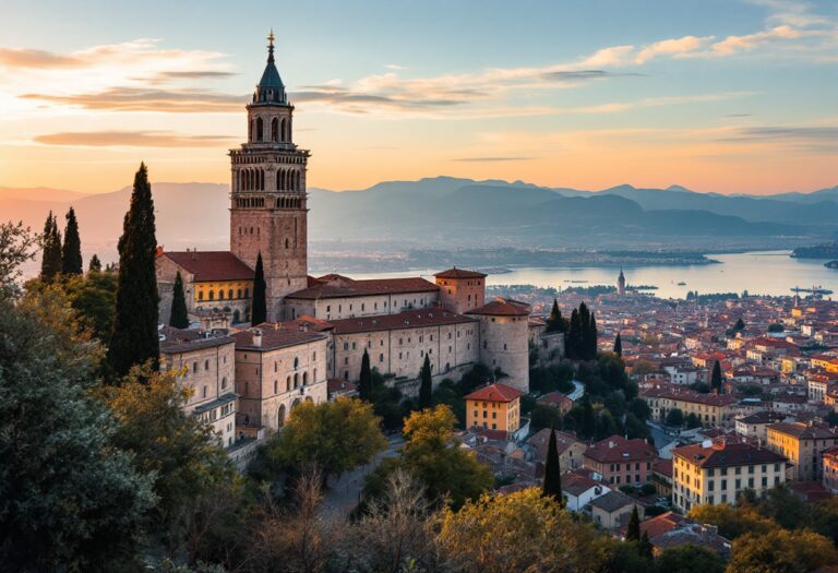 Vista panoramica di Lonato del Garda con il lago sullo sfondo