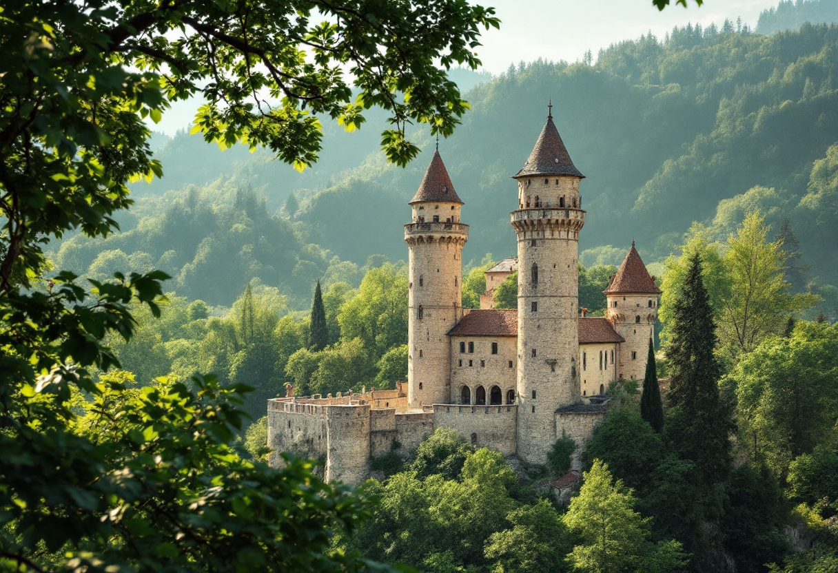 Vista panoramica di un luogo incantato tra storia e natura