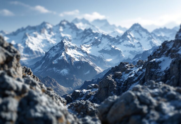 Vista panoramica del Monte Rosa tra avventura e relax