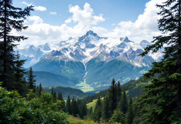 Vista panoramica dei parchi nazionali in Lombardia