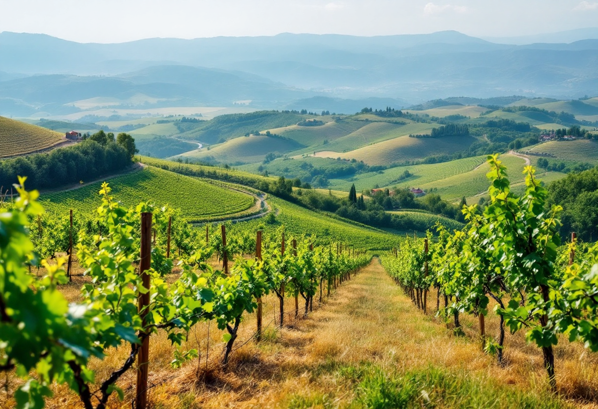 Panorama di una destinazione naturale in Italia