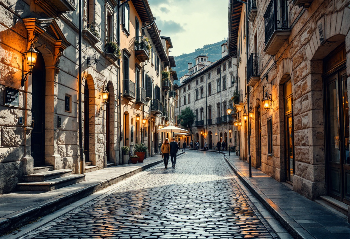 Vista panoramica di Spilimbergo, Friuli-Venezia Giulia