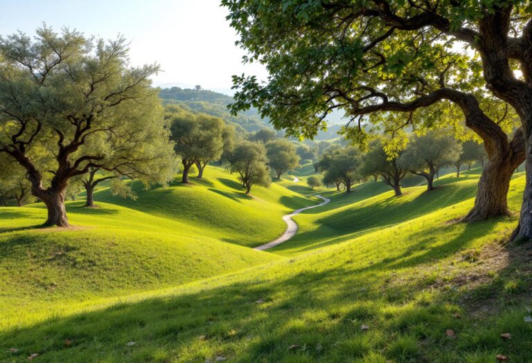 Panorama del Lazio con sentieri immersi nella natura