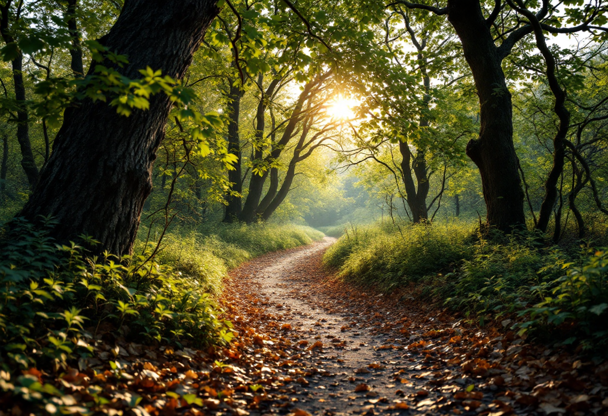 Un sentiero immerso nella natura ispirato alla poesia