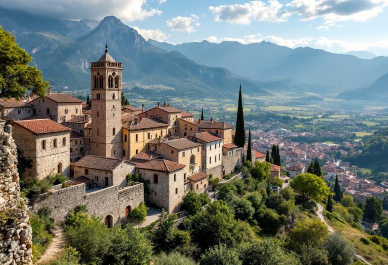 Vista panoramica di Spilimbergo, un gioiello storico