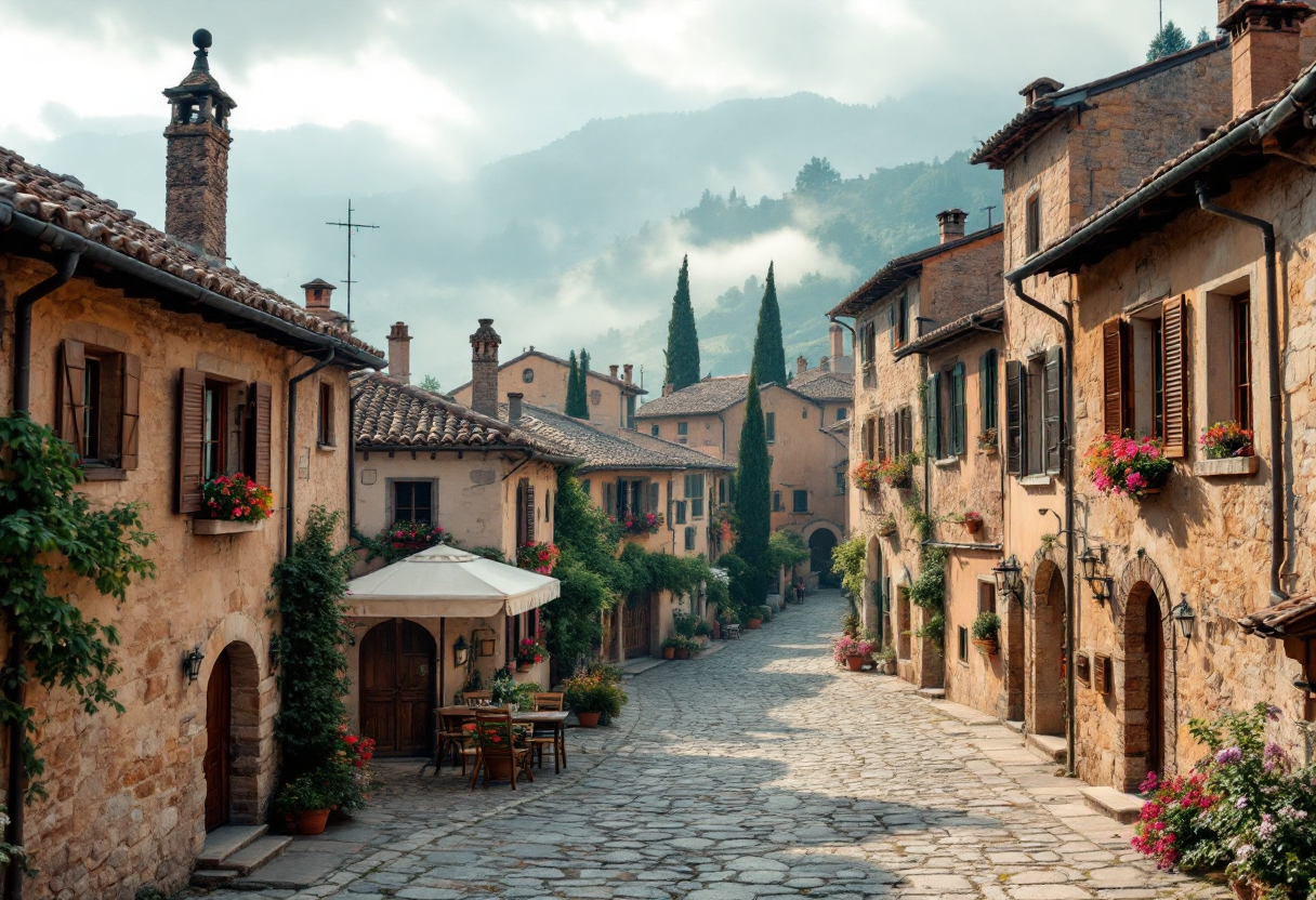 Vista panoramica di Suvereto, un borgo medievale toscano