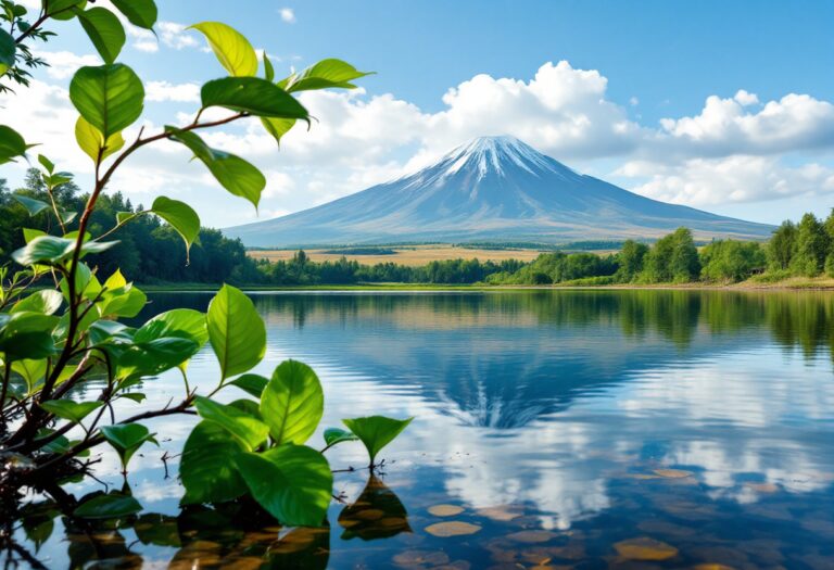 Vista panoramica di architettura immersa nella natura italiana